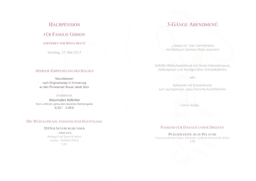 Restaurant Bold's Hotel Zum grünen Kranz