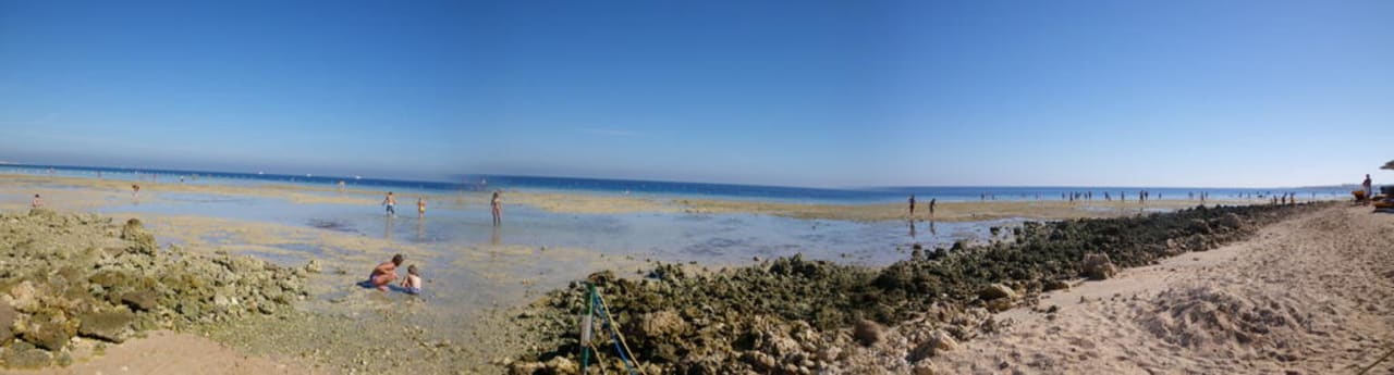 Strand bei Ebbe Makadi Palace