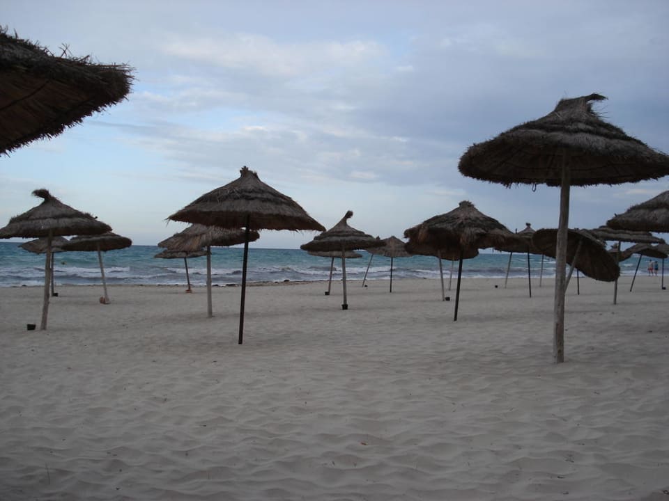 Sonnenschirme am Strand Hotel Jasmina Playa