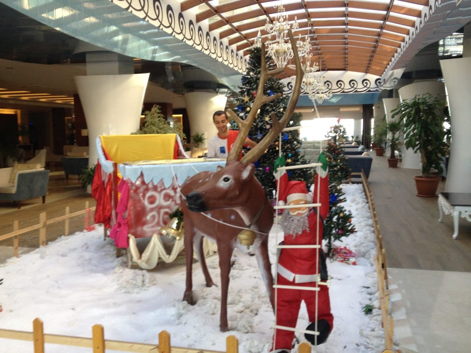 Ferhat ist noch beim Weihnachtsschmuck anbringen Adalya Ocean Deluxe