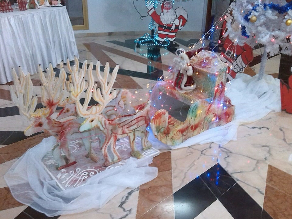 Eingangsbereich Rest. - Weihnachtsdeko Hotel Amir Palace