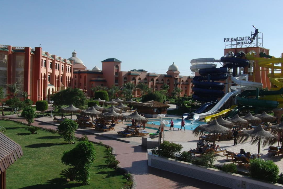 Blick auf die Rutschen Pickalbatros Aqua Park Resort - Hurghada
