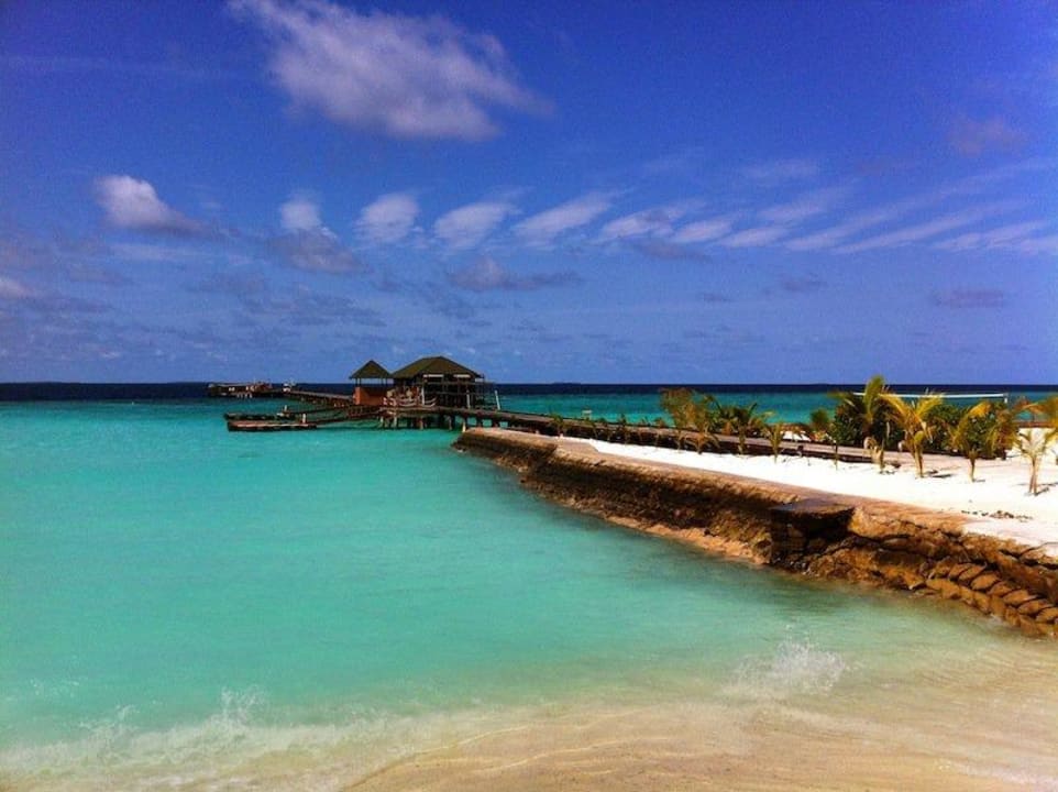 Strand mit Steg Südseite Adaaran Select Meedhupparu Island Resort - Premium All Inclusive