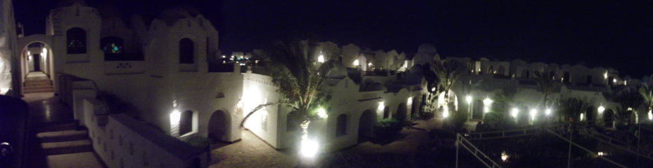 Abendlicher Ausblick auf demn D-Block Arabella Azur Resort