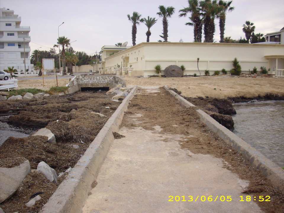 Blick auf nicht aufbereiteten Strand Hotel El Kantaoui Center