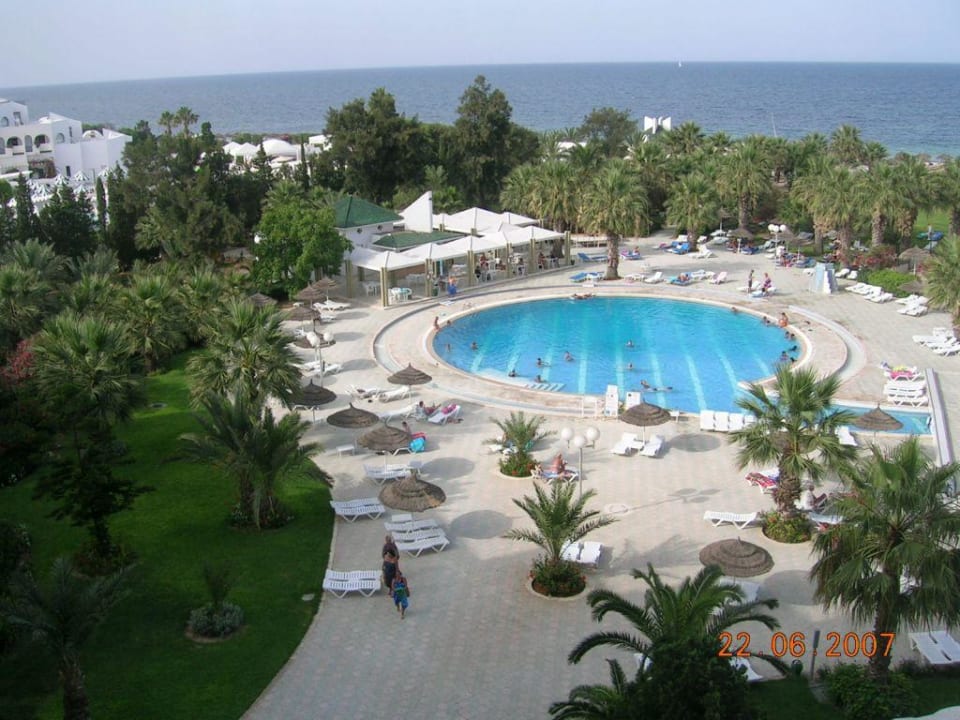 Blick vom Balkon Hotel Marhaba Palace