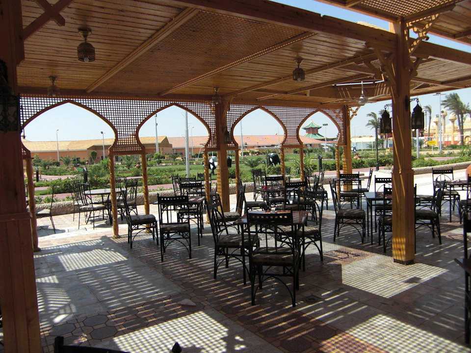 Terrasse Hauptrestaurant Pickalbatros Alf Leila Wa Leila Resort - Neverland Hurghada