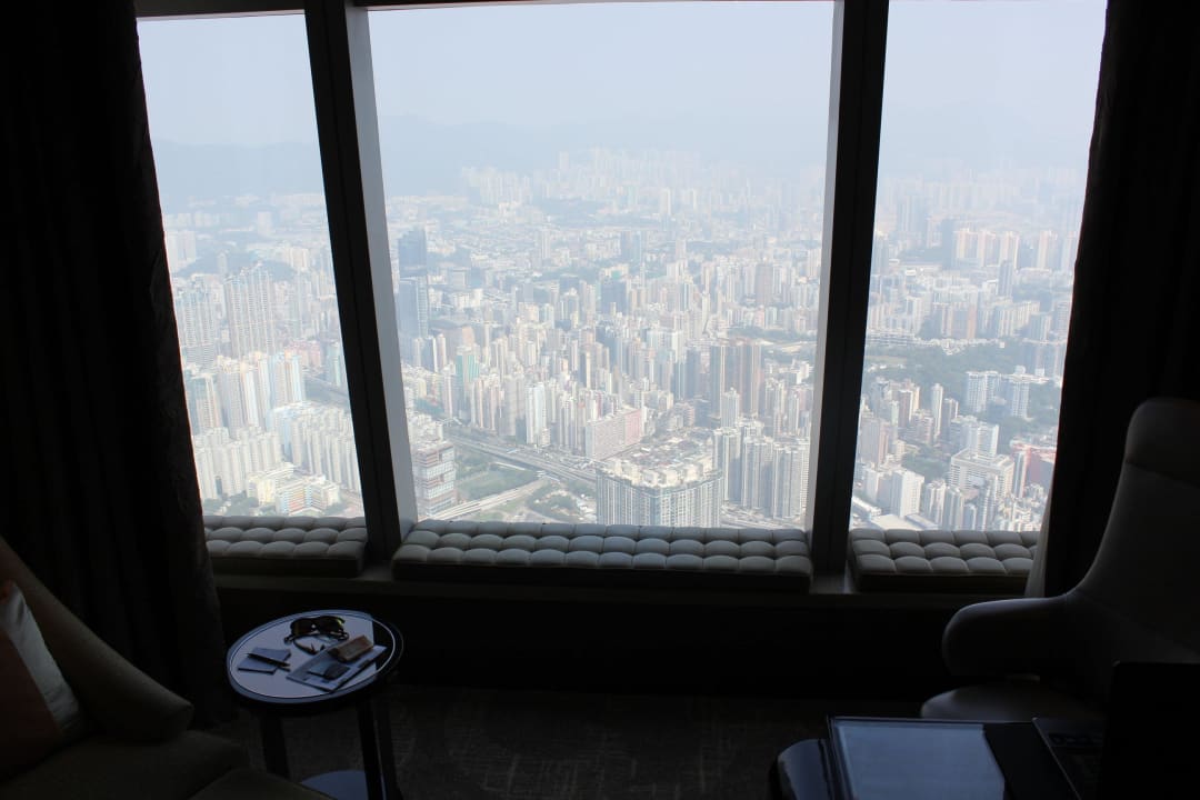 Ausblick von Etage 109 Hotel The Ritz-Carlton Hongkong