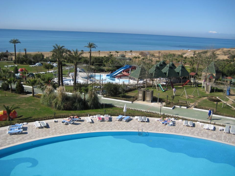 Blick vom Balkon nach SW Trendy Aspendos Beach Hotel