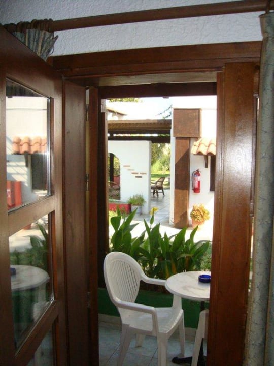 Blick zum Garten von Zimmer aus Gaia Garden Hotel