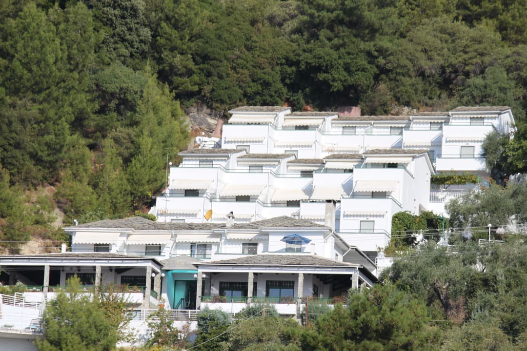 Vom Boot fotografiert Hotel Dionysos