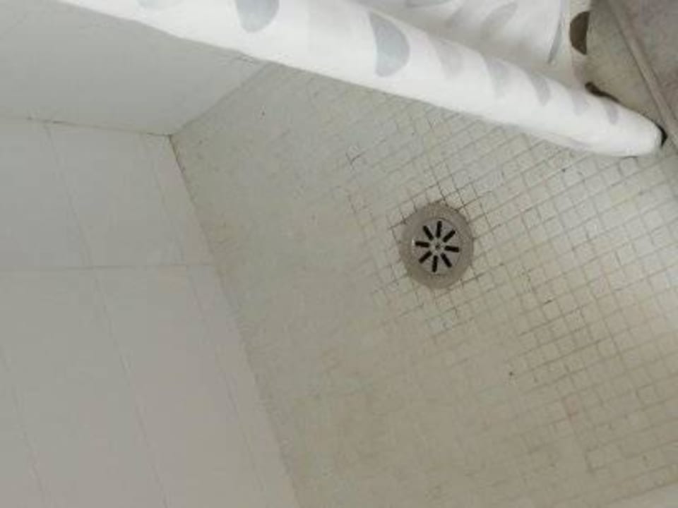 Verschimmelte Fliesen im unteren Badezimmer Ferienwohnung Carrer de les Aguiles