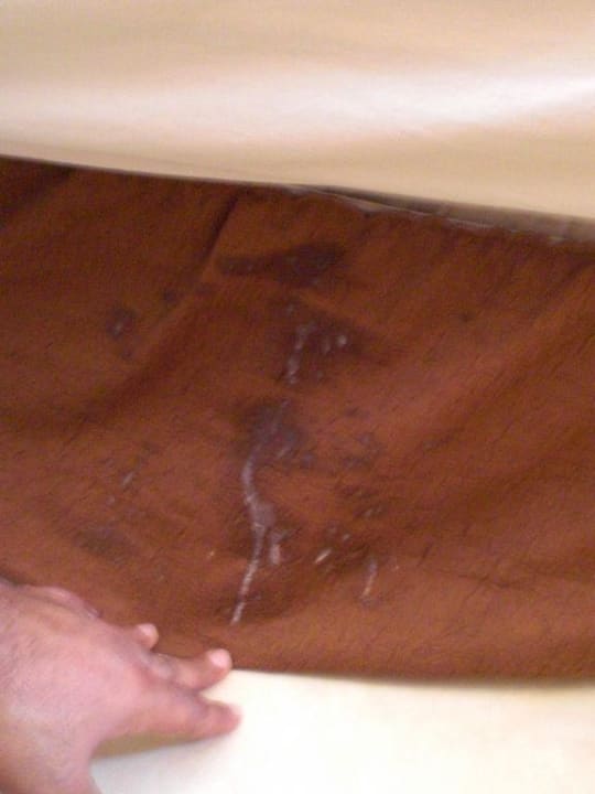 Flecken am Fuß des Bettes Hotel Orfeus Park