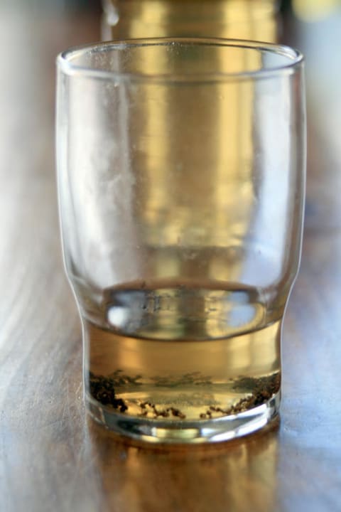 Ameisen im Glas nach einer Nacht Center Parcs Park Nordseeküste