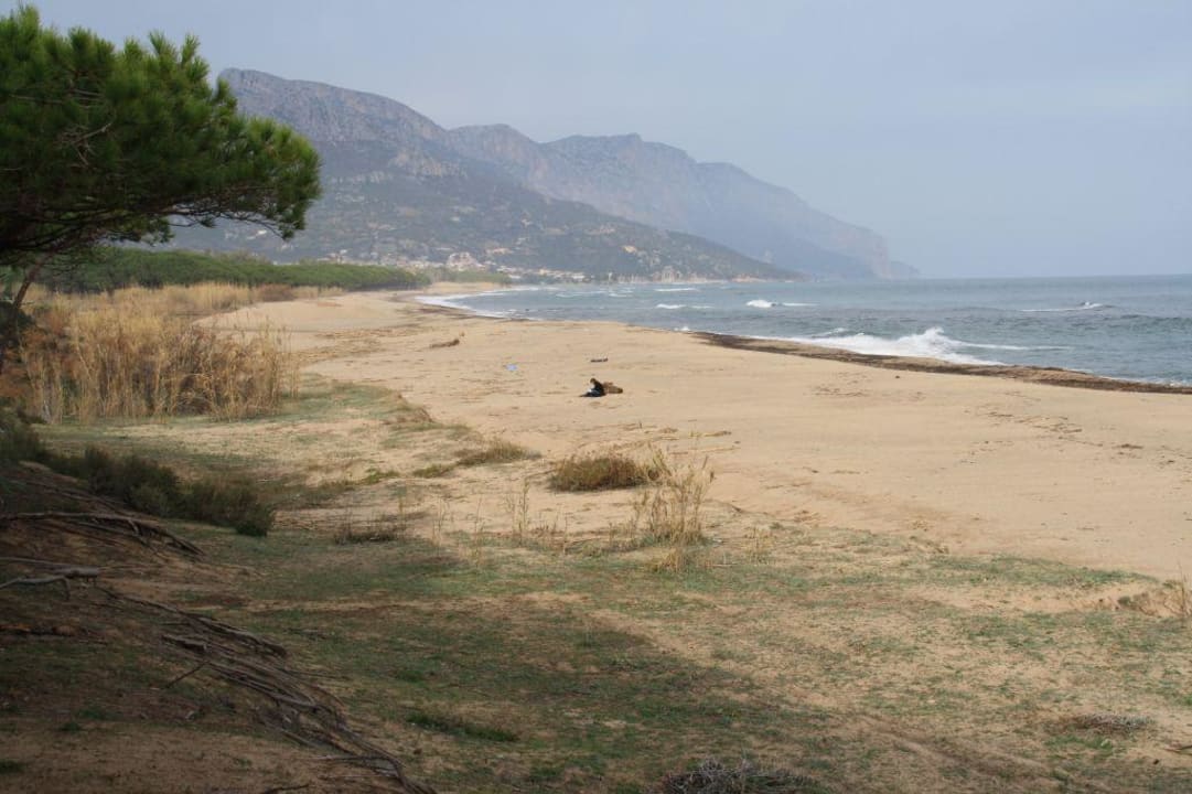 01. 01. 2009  am Strand in der Sonne sitzen Hotel L'ulivo