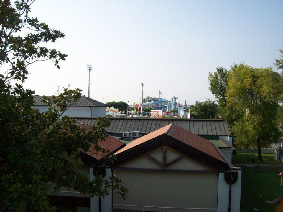 Blick zum Aquapark Hotel Irene