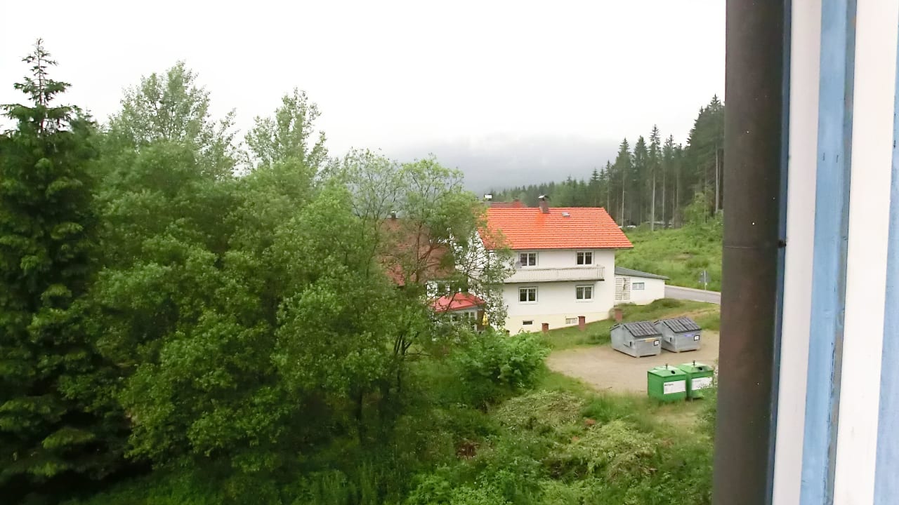 Blick vom Balkon Hotel Ahornhof