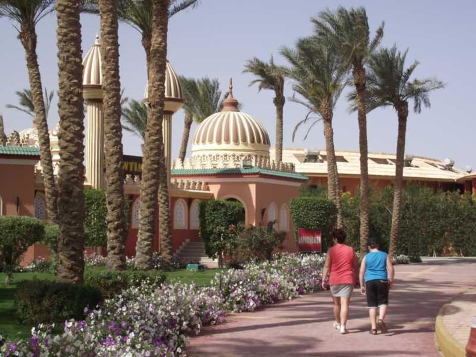 Blick auf das Amphitheater Pickalbatros Alf Leila Wa Leila Resort - Neverland Hurghada