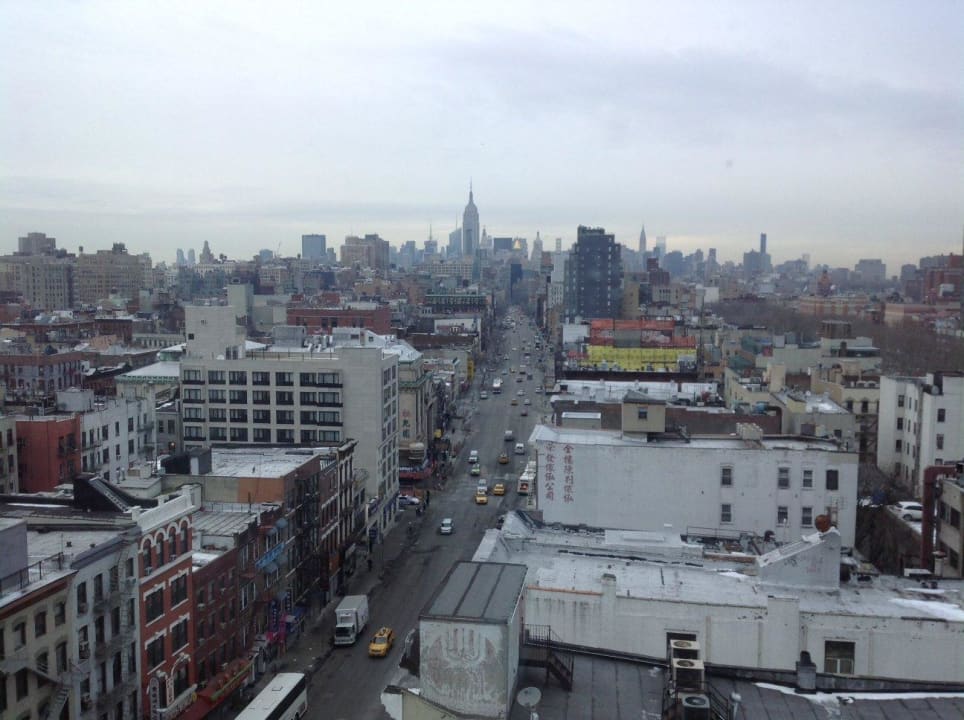 Ausblick aus dem Schlafzimmer (12.Stock) Hotel Wyndham Garden Chinatown