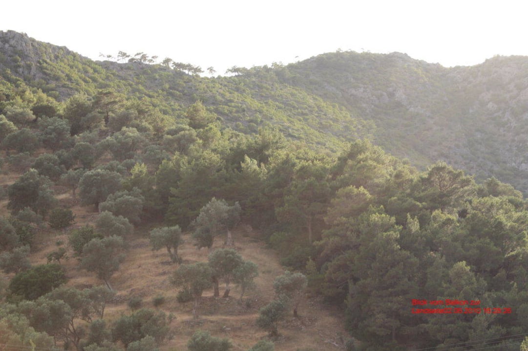 Blick vom Balkon Hotel Limnionas Bay Village