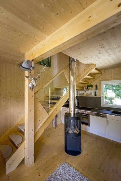 3-Seiten-Gasofen für hohen Wohlfühlfaktor Chalet CalaMur