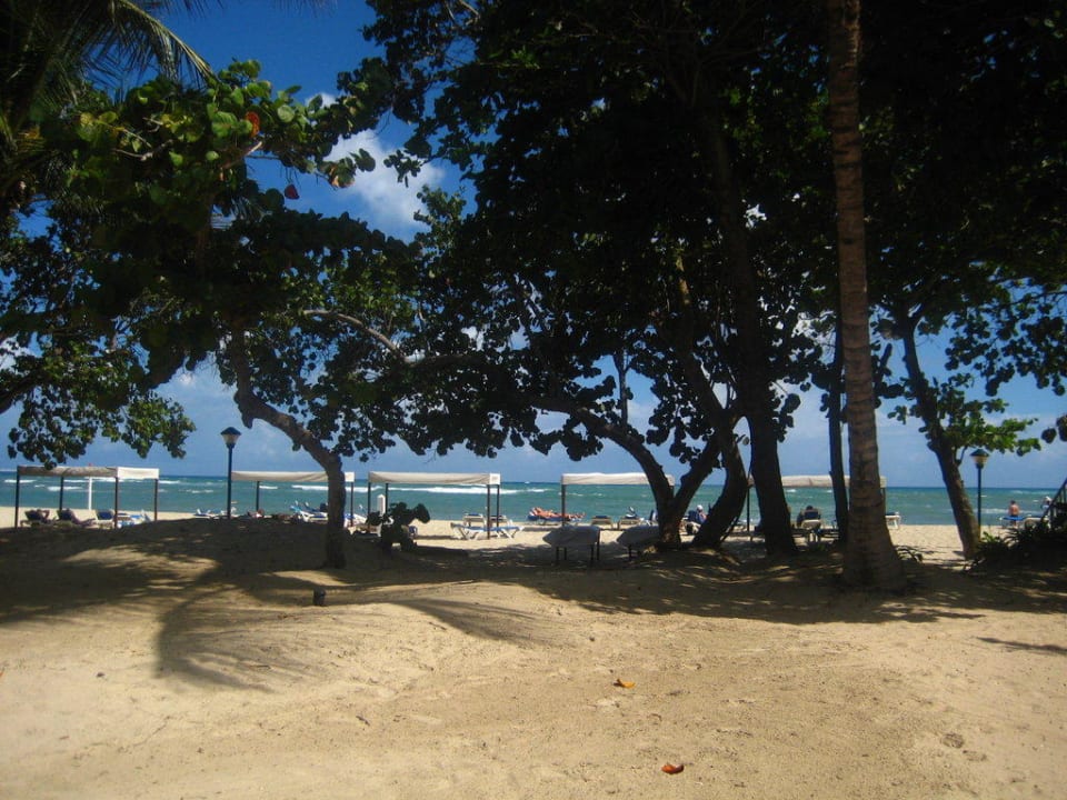 Blick von der Terrassenbar auf den Strand Marien Puerto Plata