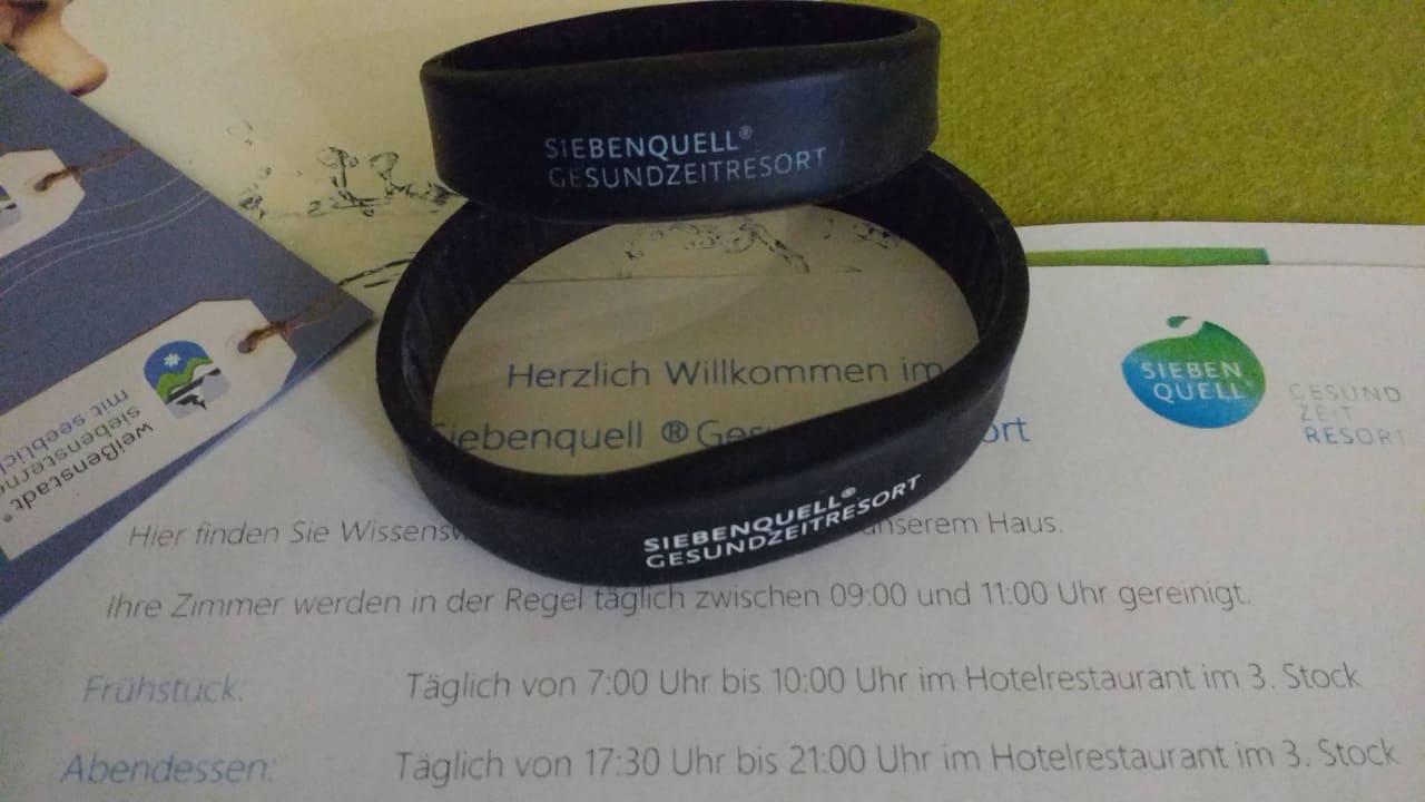 Armbänder für Therme und Zimmer Siebenquell® GesundZeitResort