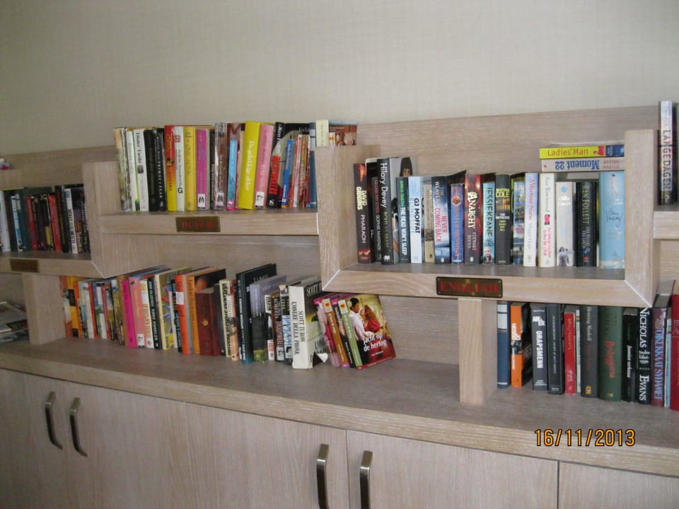 Book corner. Behind bar Royal Holiday Palace