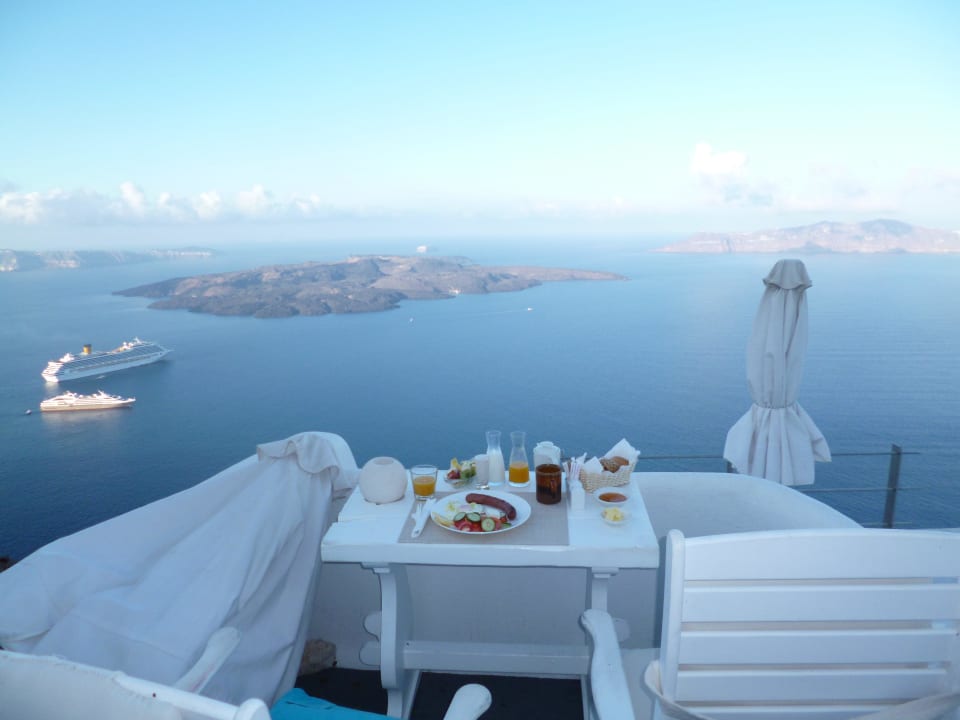 Traumhafter Blick beim Frühstück Hotel Homeric Poems