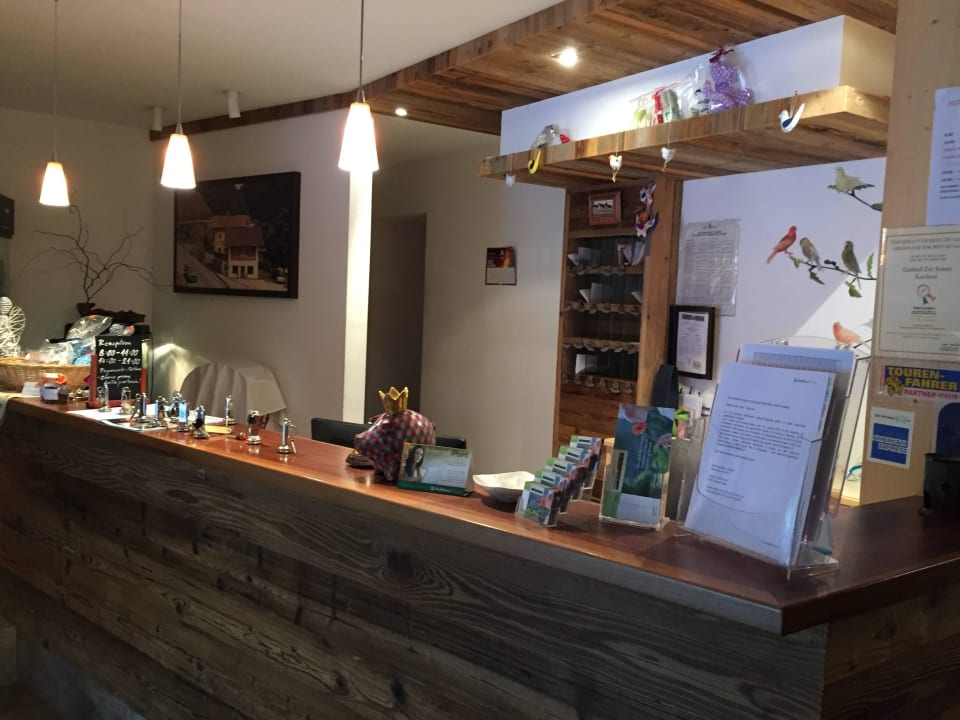 Rezeption oft verwaist, Schlüssel self-service  Gasthof zur Sonne