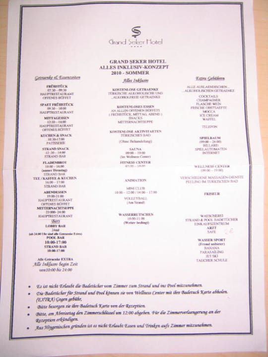 All-Inclusive-Info Grand Seker Hotel