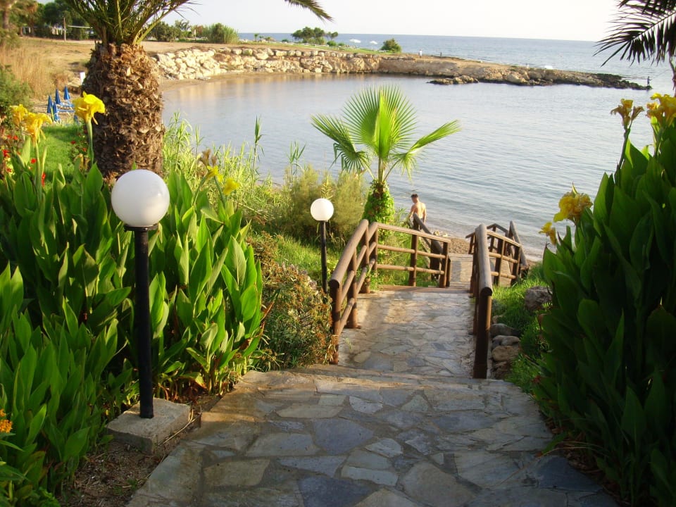 Weg zum Strand, durch den Garten Crystal Springs Beach Hotel