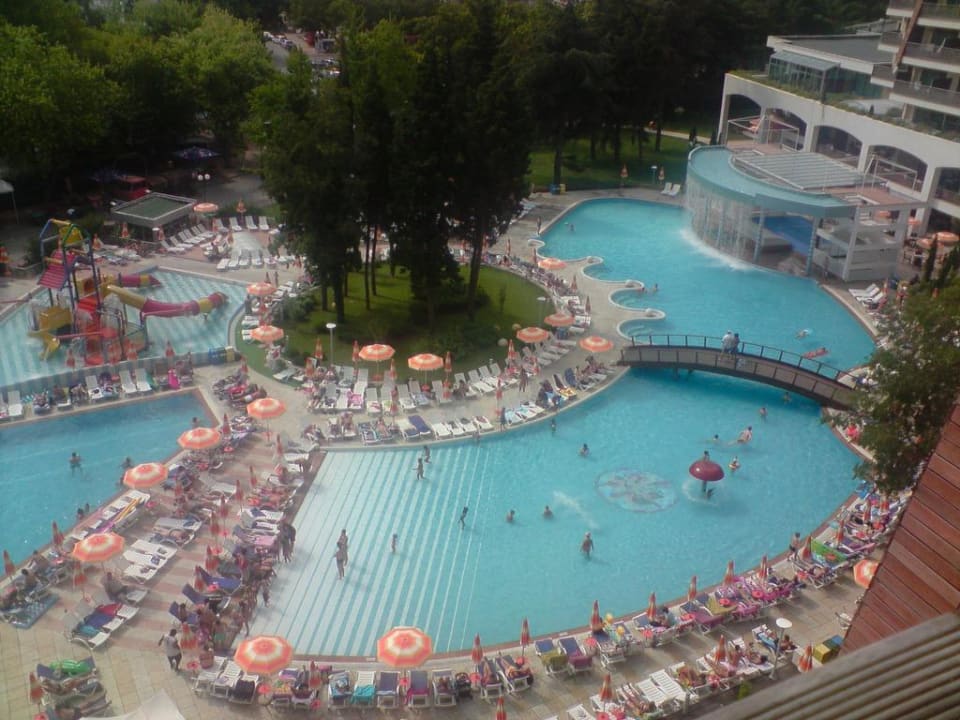 Blick vom Balkon Flamingo Grand Hotel & Spa