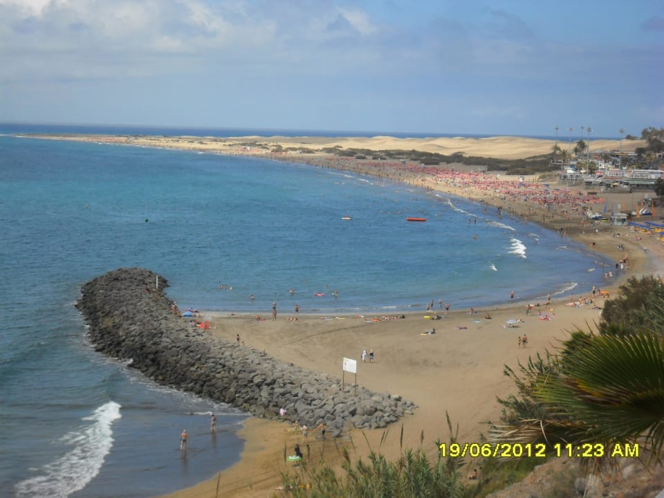 Blick auf Strand und Dünen  allsun Hotel Lucana