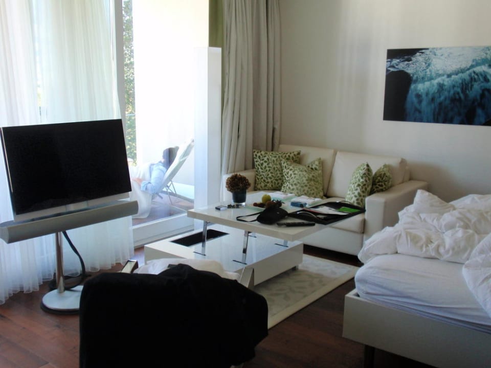 Wohnbereich Spa Suite Loft Superior Grand Resort Bad Ragaz