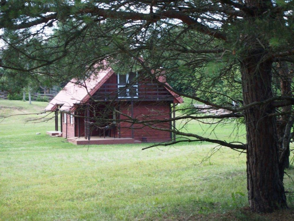 Widok  z miejsca na ognisko Ferienhäuser Dar Lasu