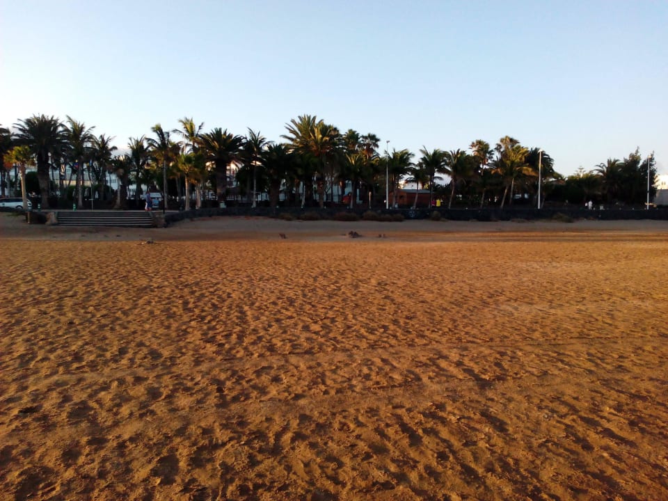 Blick vom Strand zum Hotel Hipotels La Geria