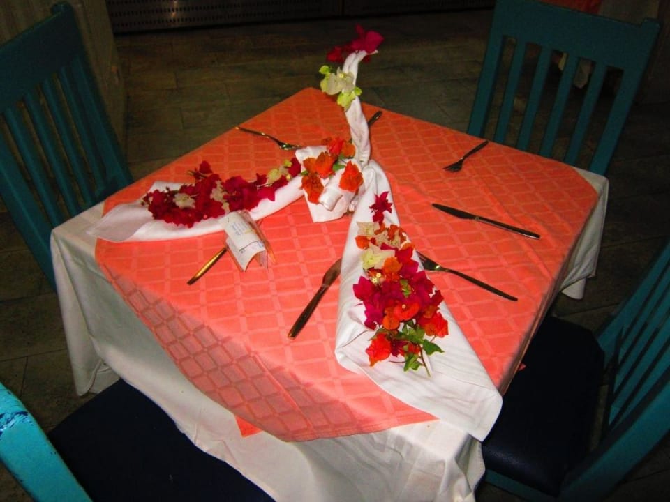 Am letzten Tag schön gedeckte Tisch Houda Golf & Beach Club