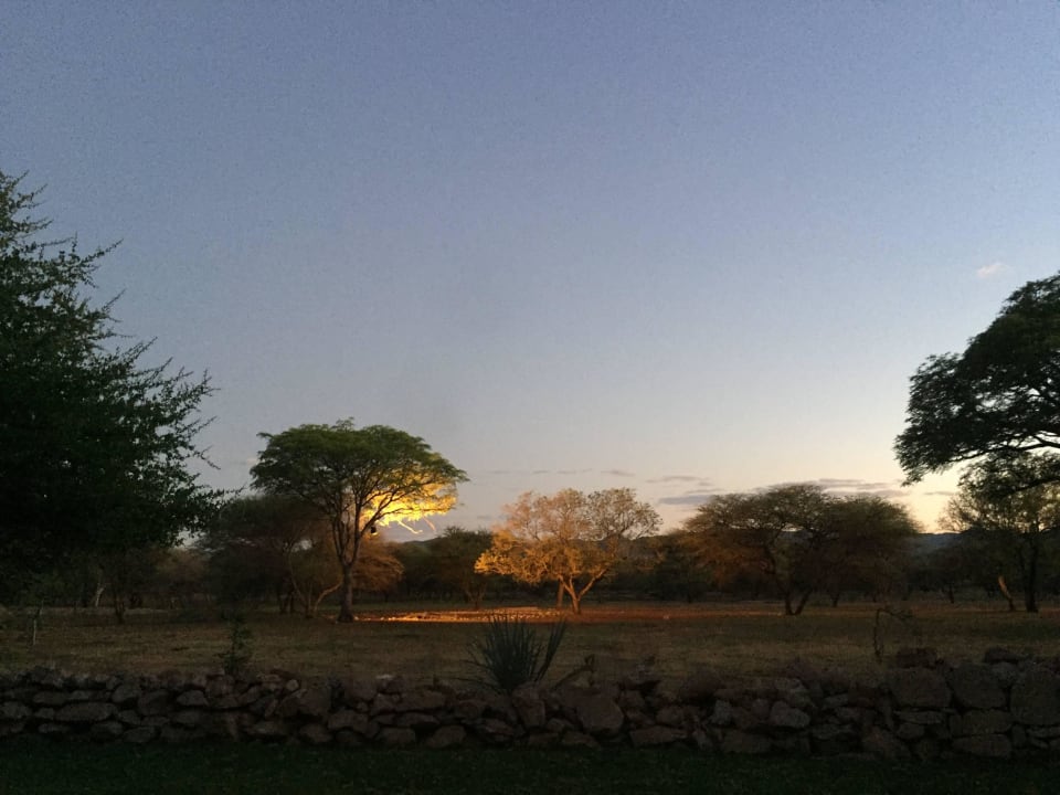 Gartenanlage  mit Wasserloch Ohange Lodge
