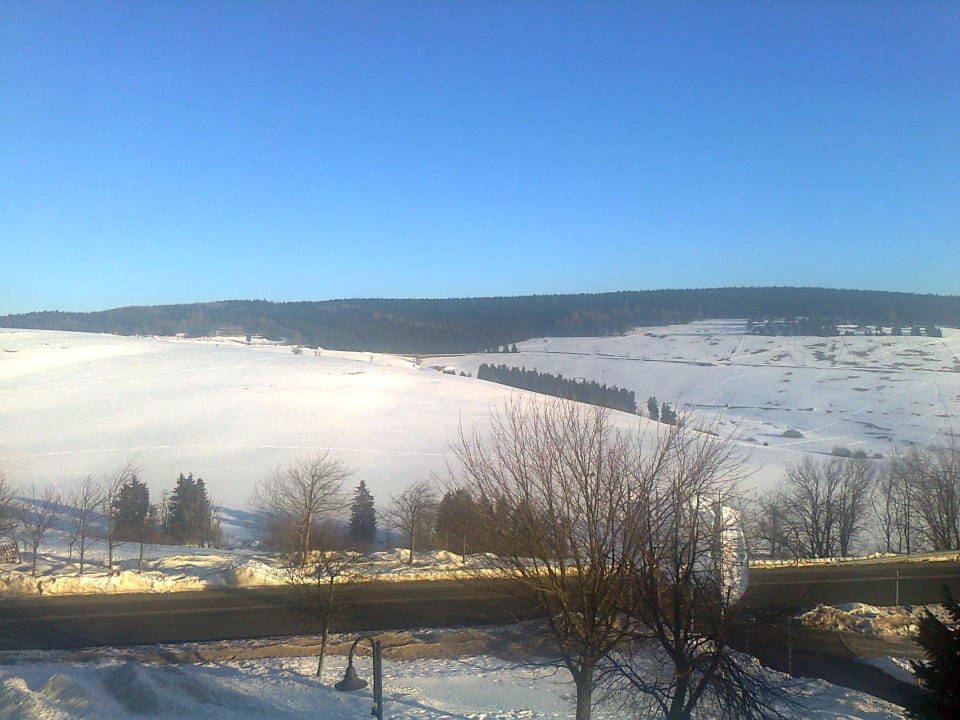 Zimmerausblick am Morgen 1 Elldus Resort - Familotel Erzgebirge