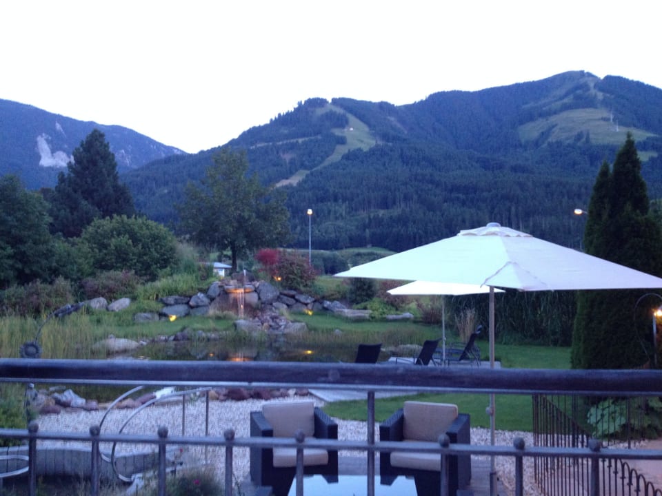 Blick von der Restaurantterrasse Hubertus Hotel & Apartments