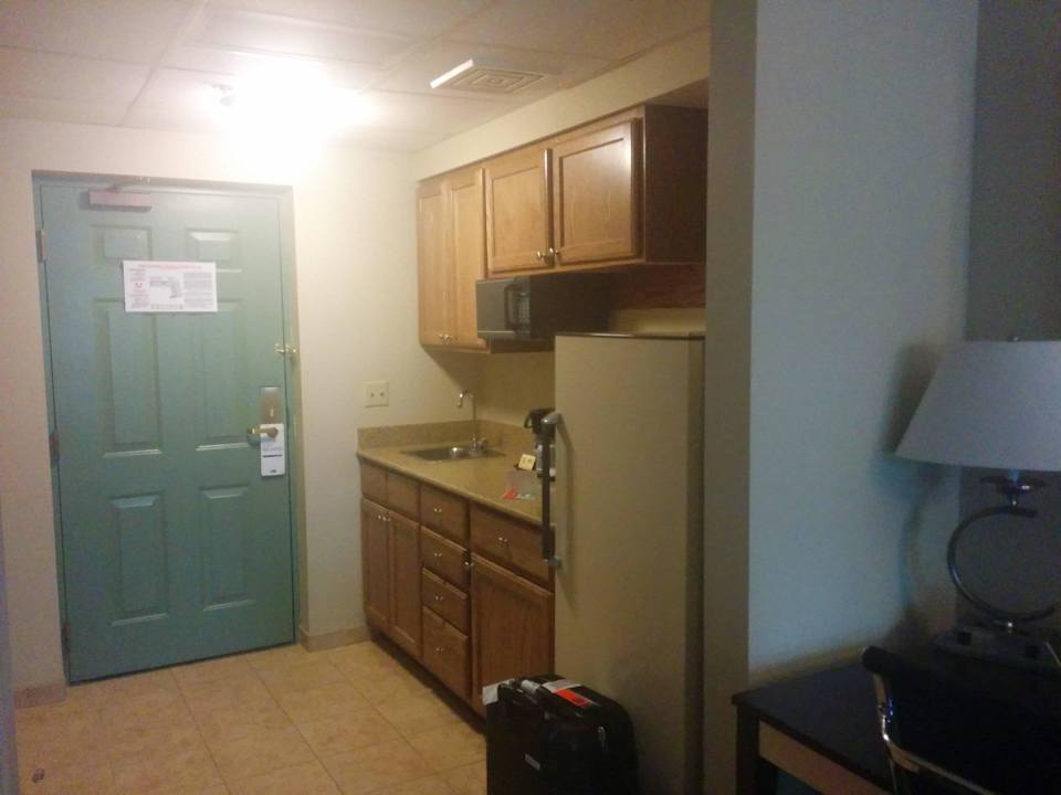 Kitchen in the junior suite Best Western Owego Inn