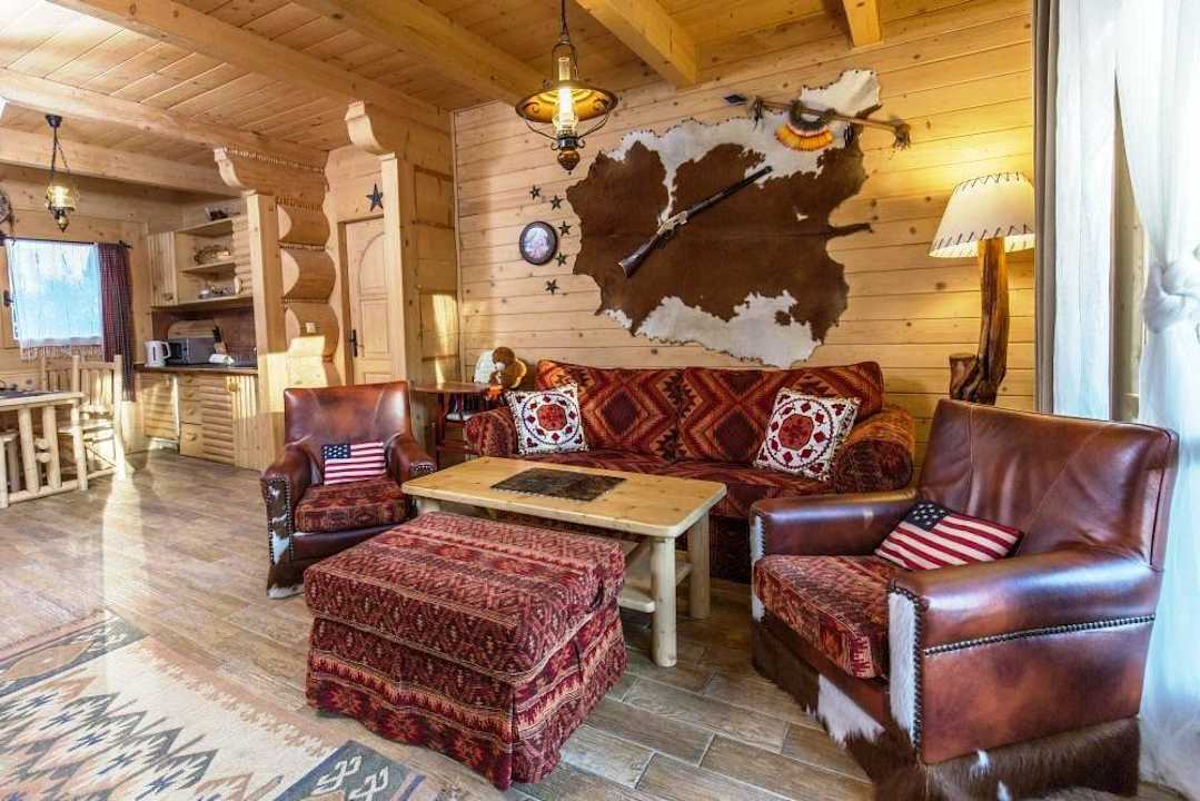 Domek amerykański - salon Ferienhaus Tajgolka
