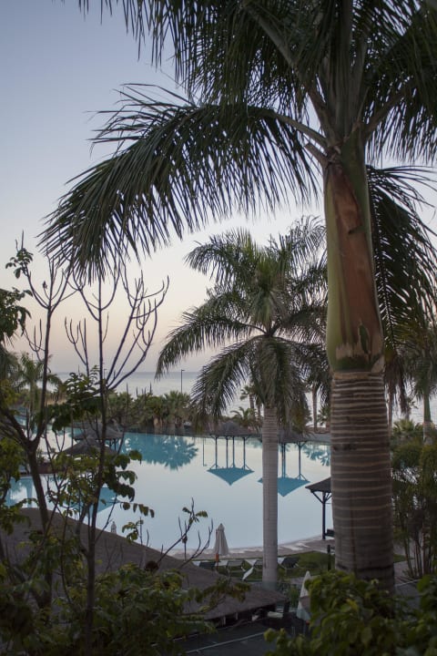 Ausblick vom Zimmer auf den Infinity Pool Gran Melia Palacio de Isora Resort