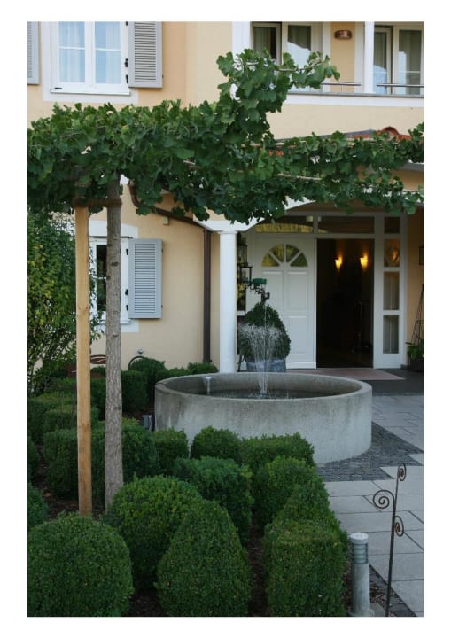 Wasserspiel mit Ginkos und modelliertem Buchs Hotel Ampervilla