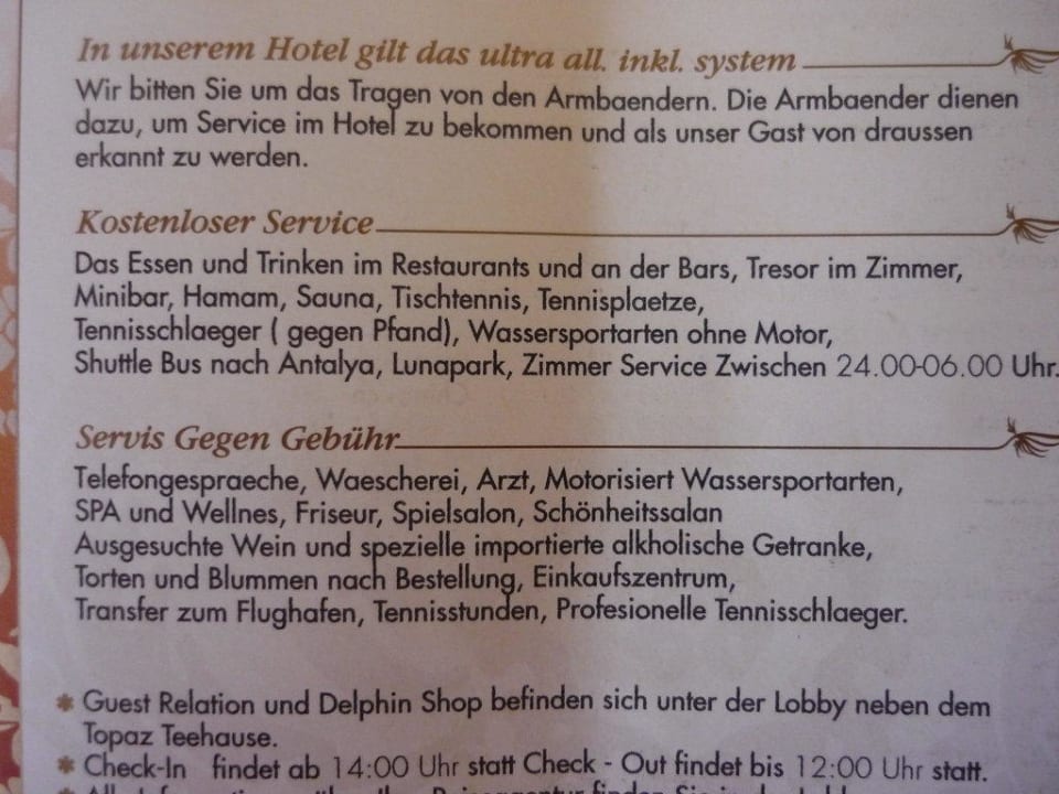 Karte Hotel Delphin Diva
