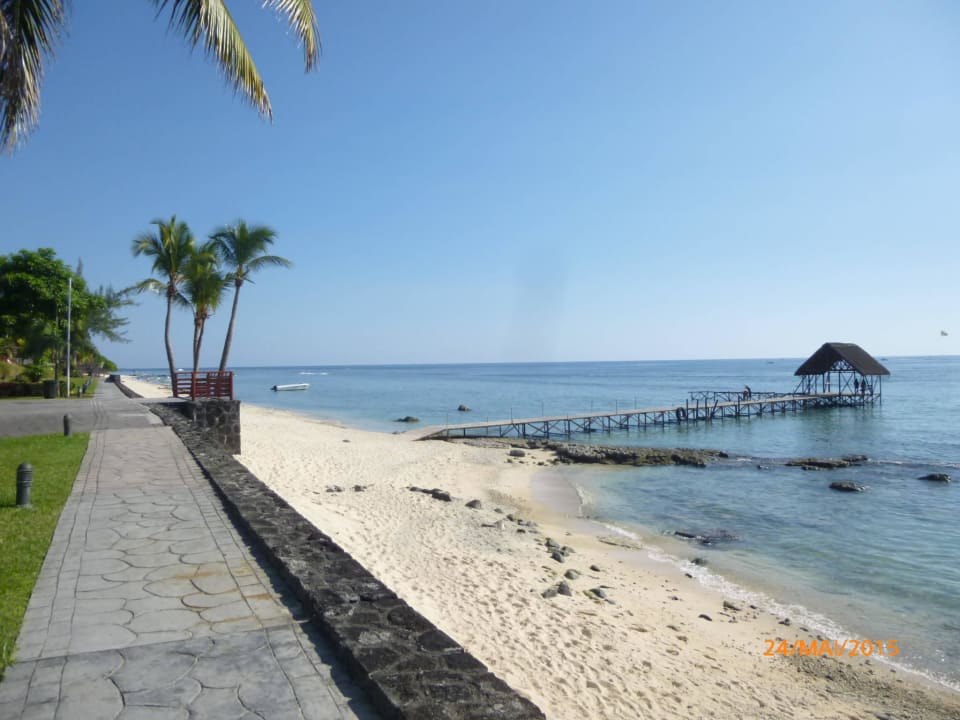 Ausblick zum Steg über das Riff Le Meridien Ile Maurice