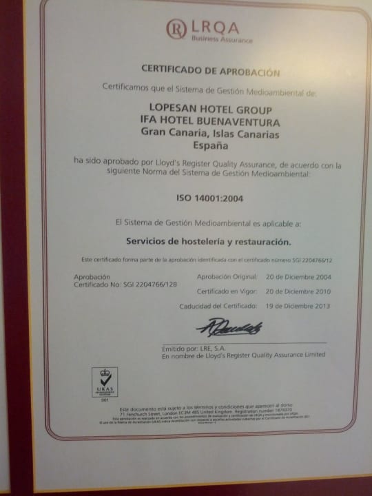 Auszeichnungen Abora Buenaventura by Lopesan Hotels