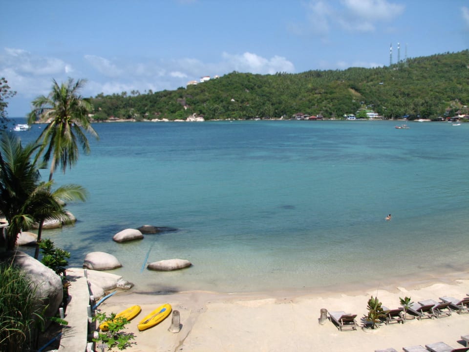 Plage principale vue de la terrasse au petit dejeneur Hotel Freedom Beach Resort