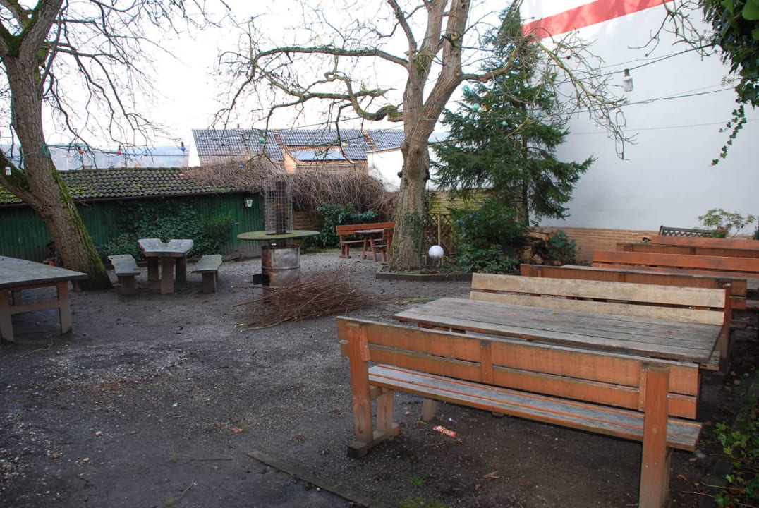 Biergarten im Winter Landhotel Zur alten Post
